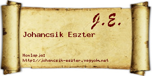 Johancsik Eszter névjegykártya